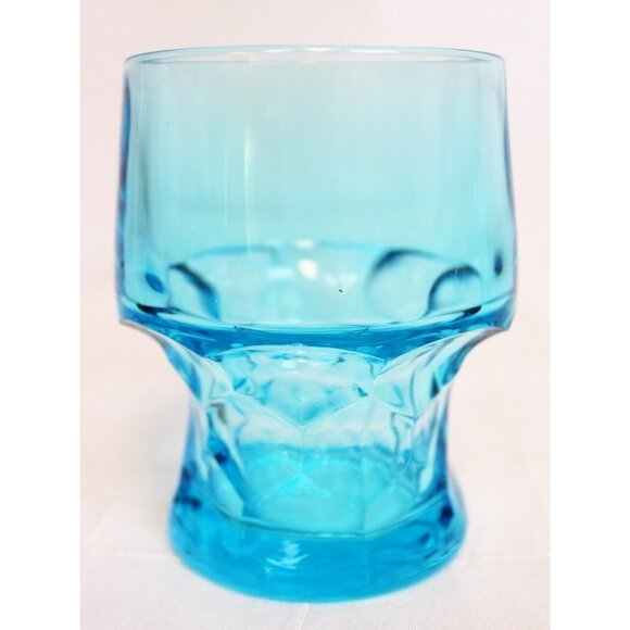 7 Viking Drinking Glass Tumbler Goblet Honeycomb Ruby Red lite Blue Clear Cobalt - Picture 16 of 16